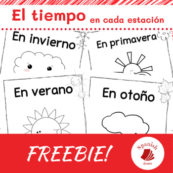 Preview of El clima y las estaciones - Weather and Seasons - FREEBIE | Spanish Doses