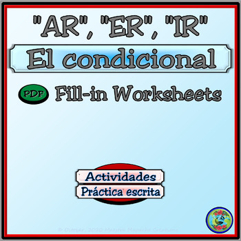 Preview of Conditional Verb Tense Fill-In Organizers and Activities - El condicional