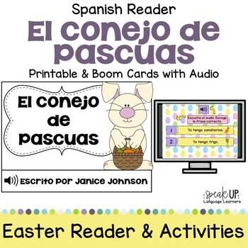 Preview of El conejo de Pascuas - Spanish Easter Reader - Printable & Boom Cards - español