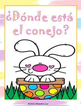 Preview of El conejo, position words worksheet