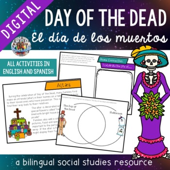 Preview of El dia de los muertos // Day of the Dead // DIGITAL Bilingual Unit