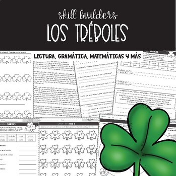 Preview of Saint Patricks Day Activities - Clovers Spanish Reading Comprehension