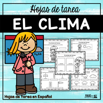 Preview of El estado del tiempo | El Clima | Weather SPANISH Worksheets