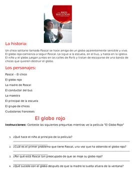 Preview of El globo rojo- The Red Balloon- Spanish version