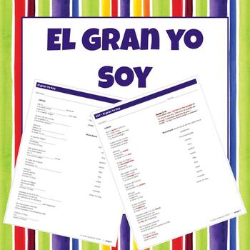 Preview of El gran Yo Soy - Christian Song Spanish 1.3 - Descubre 1 - Present tense of ser