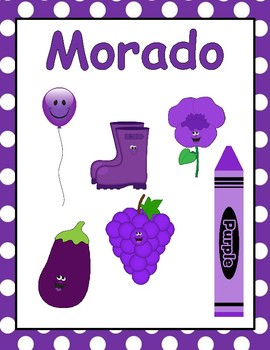 purple in spanish color