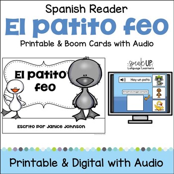 Preview of El patito feo Spanish Fairy Tale Reader & Activities Easy Beginning Mini Book