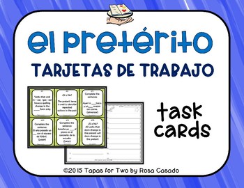 Preview of El preterito task cards