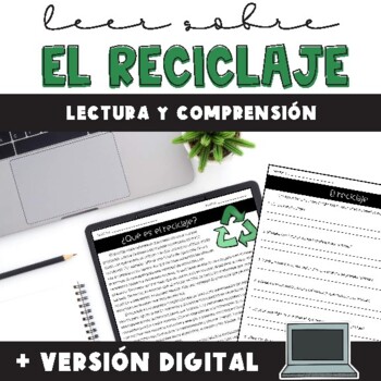 Preview of Recycling in Spanish | El reciclaje Print & Digital Resource | Distance Learning