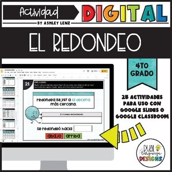 Preview of Digital Rounding Activities Spanish | Redondear