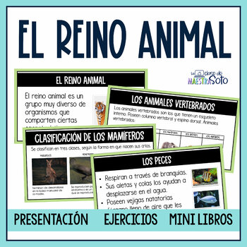 Preview of El reino animal o animalia - Animalia Kingdom - Science in Spanish