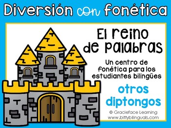 Preview of Spanish Phonics Center for Diphthongs - Centro de diptongos
