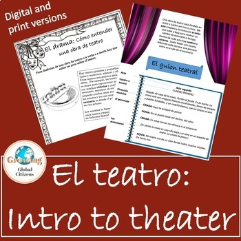 Preview of El teatro: Introduction to theater for Spanish classes