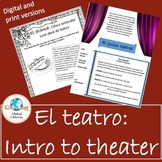 El teatro: Introduction to theater for Spanish classes