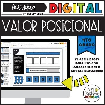 Preview of Place Value Activities Spanish | El valor posicional digital | Distance Learning