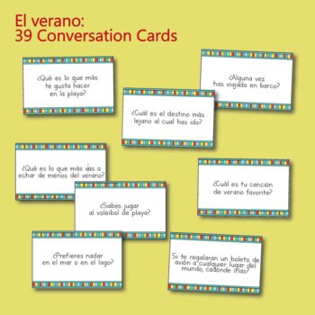 Tarjetas de conversación - Spanish Task Cards Game