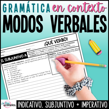 Preview of El verbo modo subjuntivo indicativo imperativo - Mood Writing Prompts in Spanish