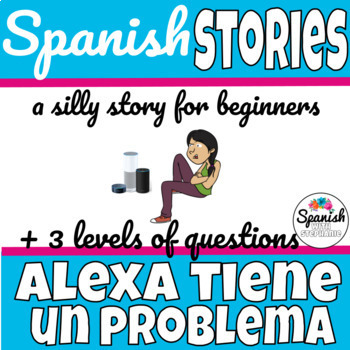 Preview of El verbo tener Spanish reading comprehension and easy story