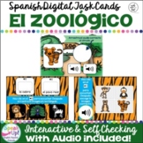 El zoológico | Spanish Zoo Animal Vocabulary Boom Cards w 