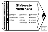 Elaborating Sentences Writing Card