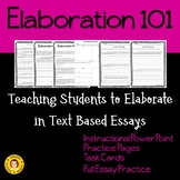 Elaboration 101 - Teaching Students to Elaborate in Text B