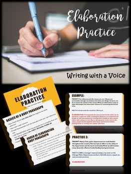 Preview of Elaboration Practice - Writing (Informative or Argumentative)