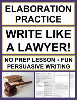 Preview of Evidence and Elaboration in Writing - No Prep Lesson & Fun Writing Prompts