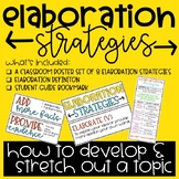Elaboration Strategies: Poster Set & Student Bookmark