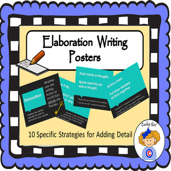 Preview of Elaboration Writing posters