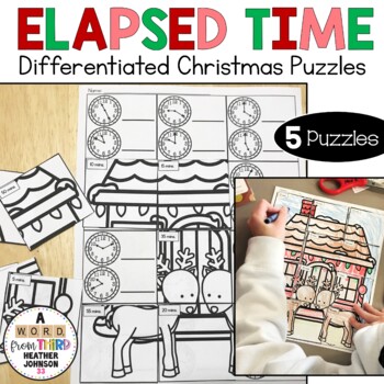 Preview of Elapsed Time Activity Christmas