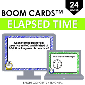 Preview of Elapsed Time BOOM Cards / Digital Task Cards