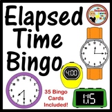 Elapsed Time Bingo with 35 Bingo Cards I Elapsed Time Activity