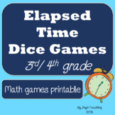 Elapsed Time Word Problems Dice Games : 3rd, 4th grade Mat