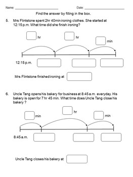 time durations worksheet