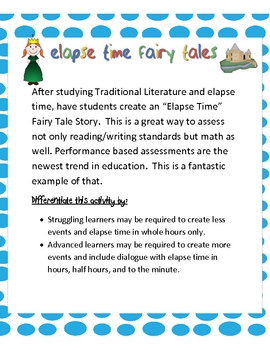 Elapsed Time Fairy Tale Story Project By Teaching 4 Real Tpt