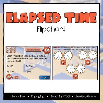 Preview of Elapsed Time ActivInspire Flipchart - Third Grade