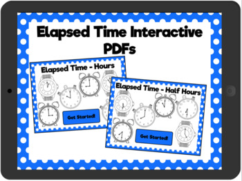 Preview of Distance Learning Elapsed Time: Interactive PDFs