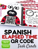 Elapsed Time Ladybugs SPANISH QR Code Task Cards