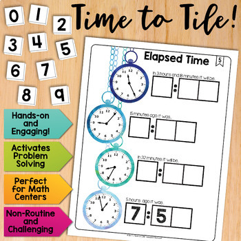 Preview of Elapsed Time Math Centers Math Tiles