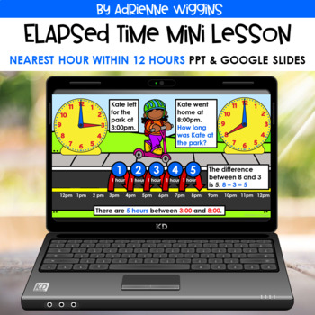 Preview of Elapsed Time Mini Lesson - PPT & Google - Distance Learning