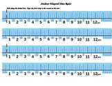 Elapsed Time Number Line Student Ruler