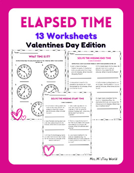 Preview of Elapsed Time Packet - Valentines Day Edition