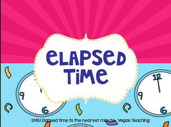 Preview of Elapsed Time Presentation- Powerpoint 3.MD.1