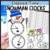 Elapsed Time Snowman Winter Math