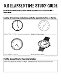 Elapsed Time Study Guide (VA SOL 5.11)
