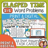 Elapsed Time Word Problem Task Cards DOUBLE SET Math Story Problems