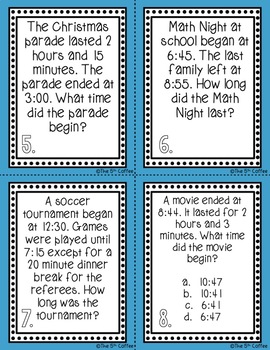 Elapsed Time Task Cards SOL 4.9 by The 5th Coffee | TPT