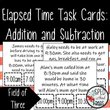 Preview of Elapsed Time Task Cards-Set Two
