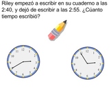 Elapsed Time / Time Interval Word Problems (SPANISH)