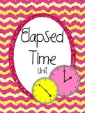 Elapsed Time Unit Task Cards, Anchor Charts, and Worksheets
